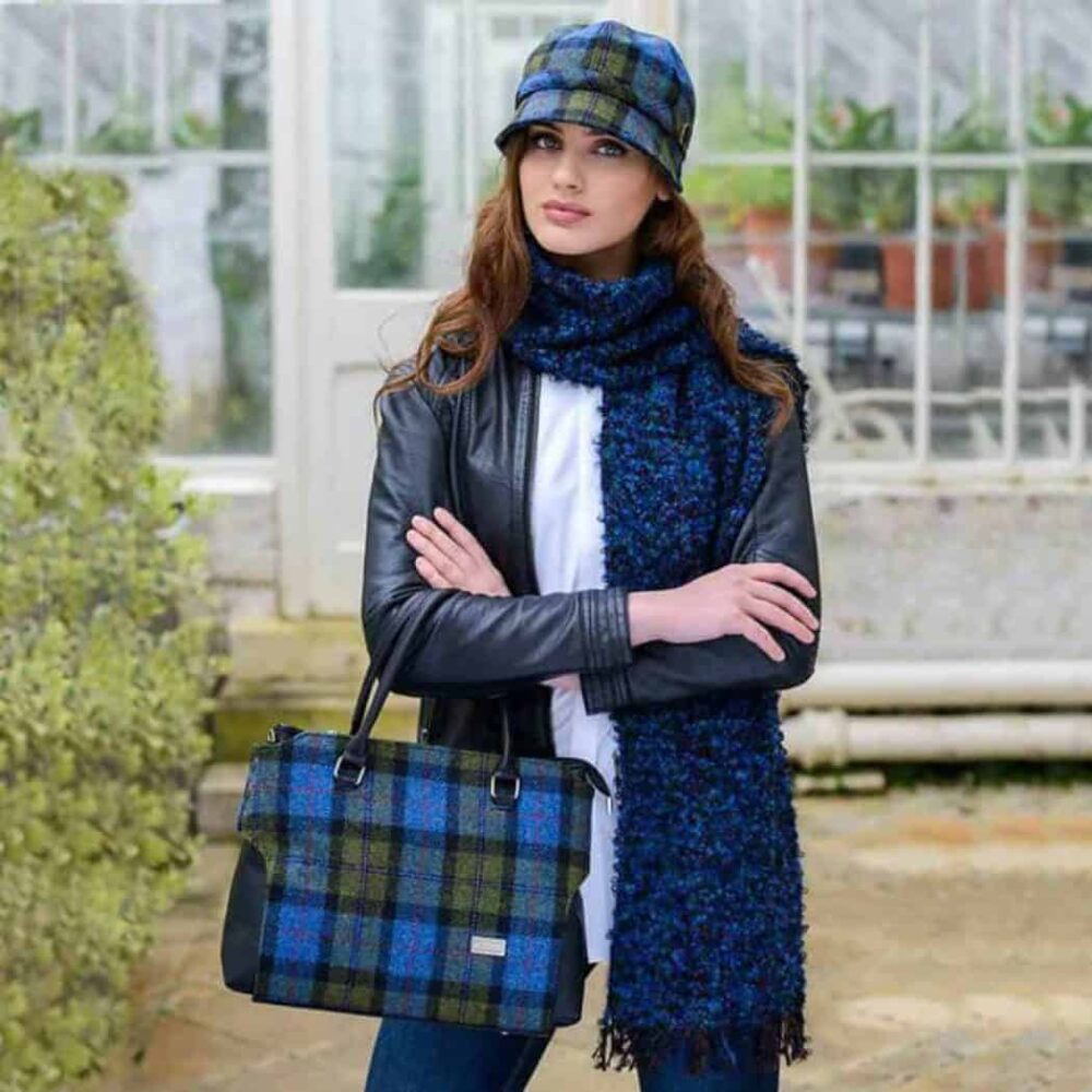 Ladies' Plaid Flapper Hat & Emily Bag Combo