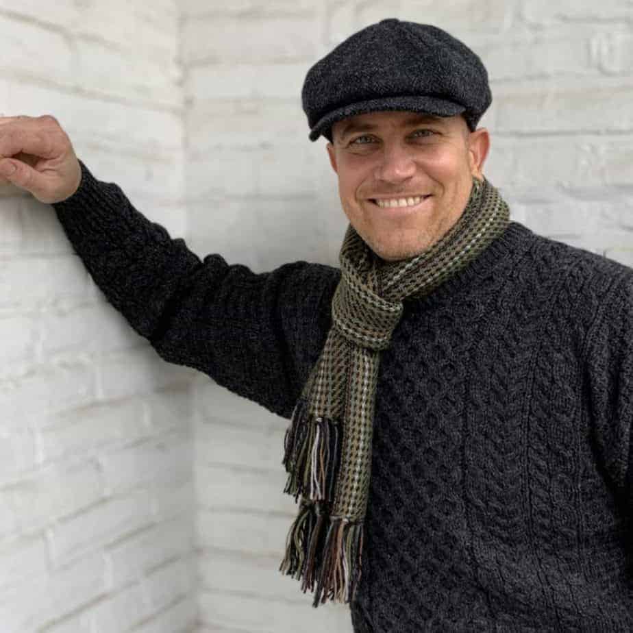 Traditional Irish Wool Aran Fisherman Sweater - Charcoal Gray