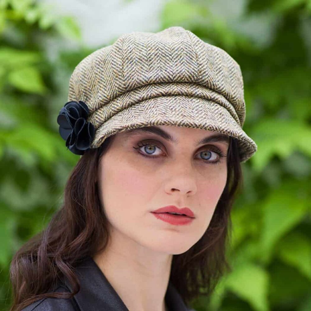 Ladies Irish Wool Newsboy - Light Brown