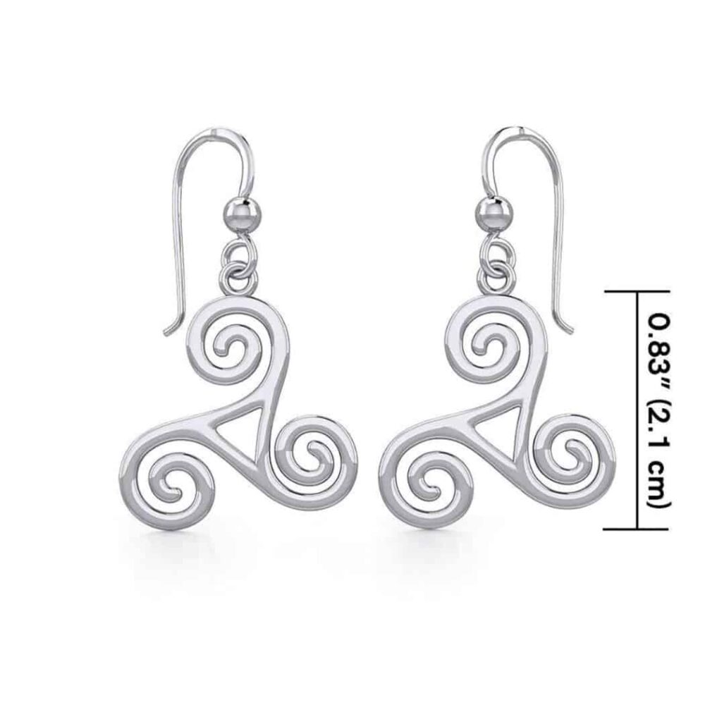 Triple Spiral Celtic Earrings