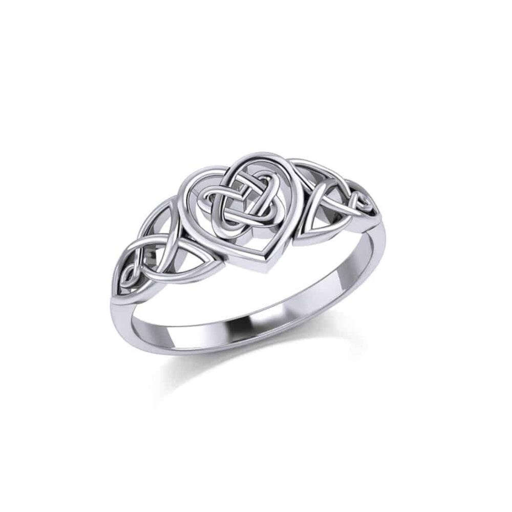 Ladies' Irish Knotwork Heart Ring