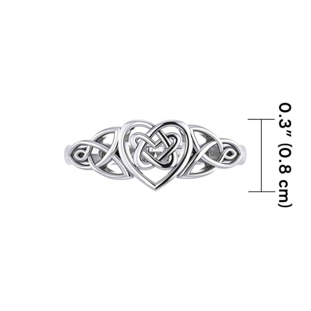 Ladies' Irish Knotwork Heart Ring