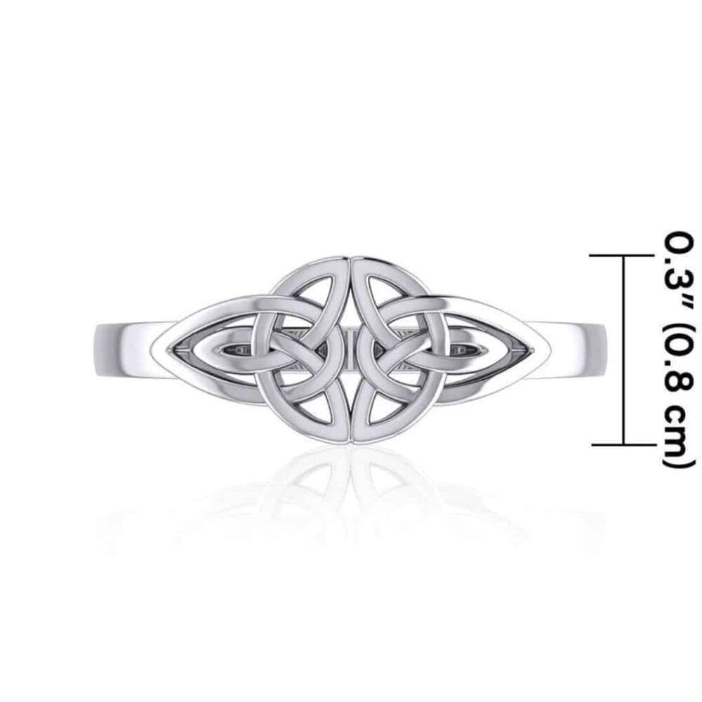 Ladies Ancient Celtic Knot Sterling Silver Ring
