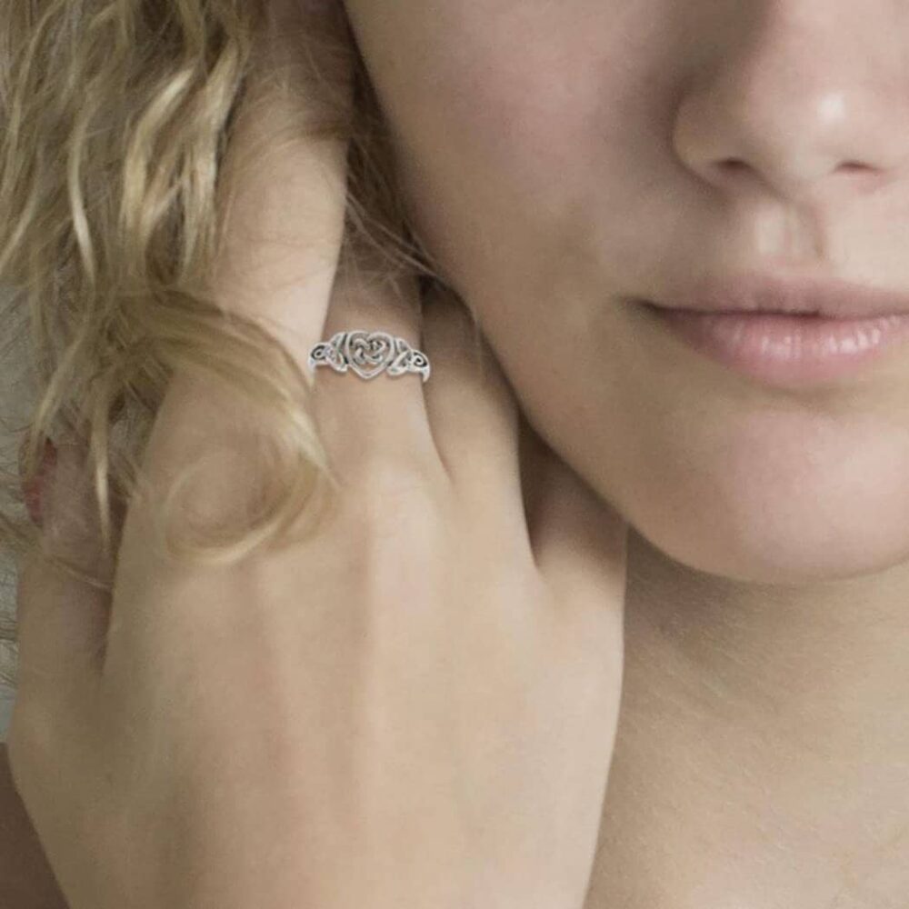 Ladies' Irish Knotwork Heart Ring