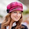 Ladies Irish Wool Newsboy - Red Plaid - Image 3