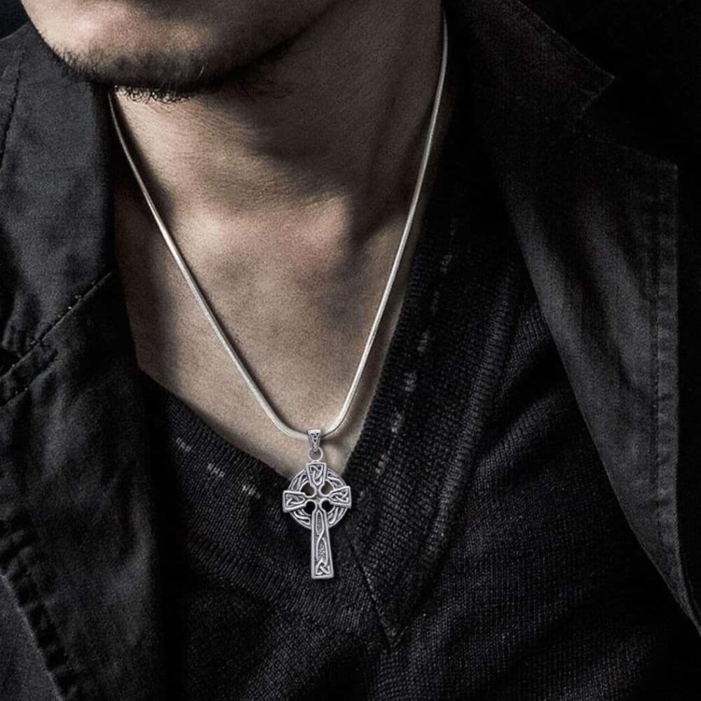 Celtic Cross Silver Pendant