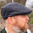 Donegal Tweed Flat Cap for Men. Side View