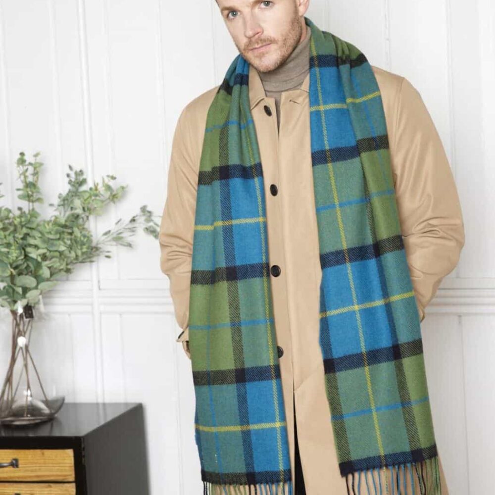 Plaid Wool scarf by Foxford of Ireland