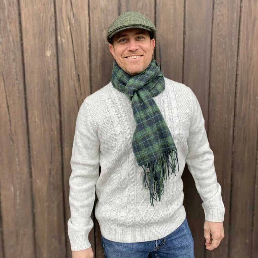 Traditional Irish Wool Scarf for Men Celtic Clothing Company