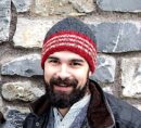 Irish-Wool-Beanie-Gray-Red