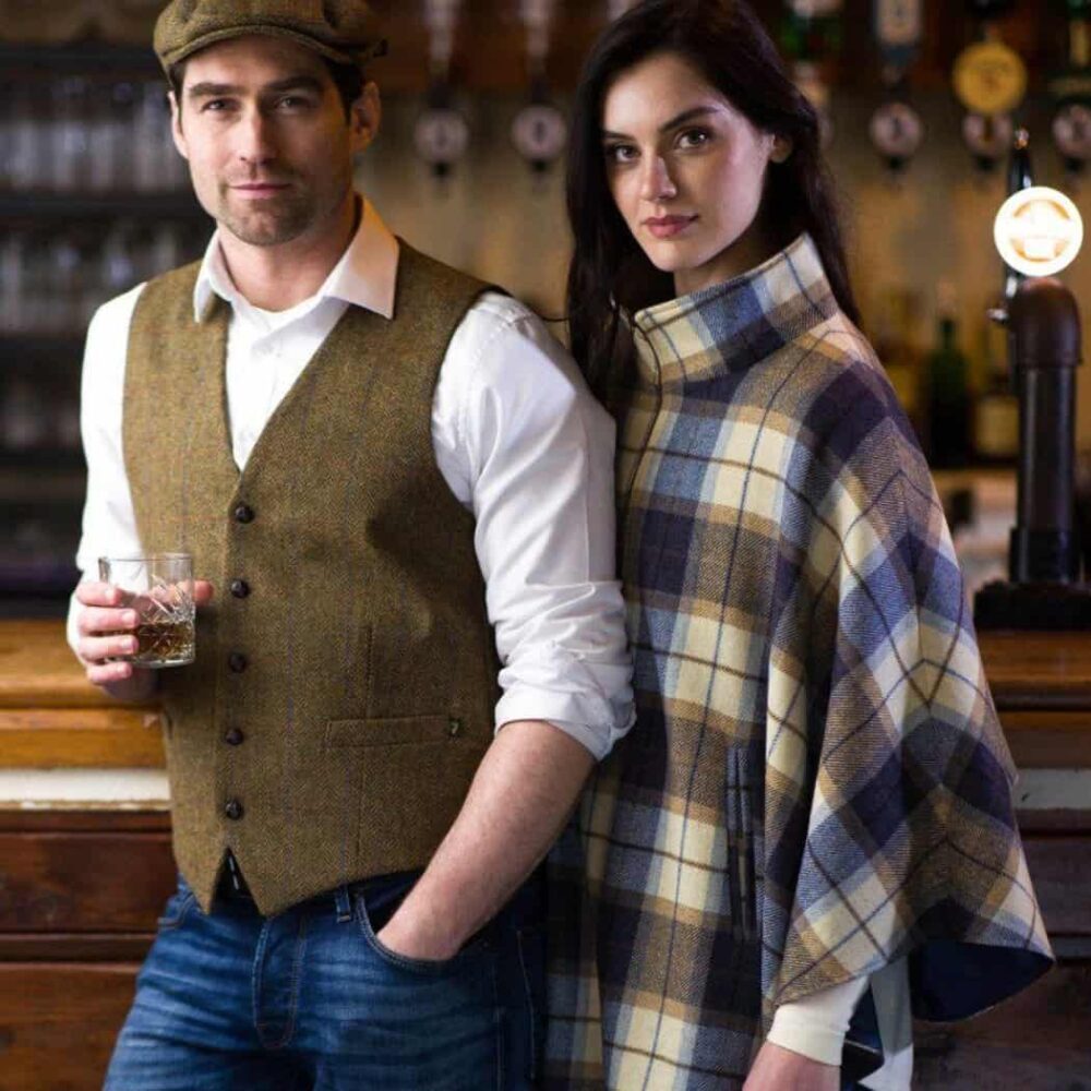 Irish Tweed Vest for Men - Light Brown
