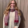 Red scarf Celtic design.