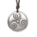 Celtic Spiral Pewter Pendant