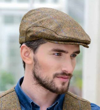 Brown Tweed Flat Cap