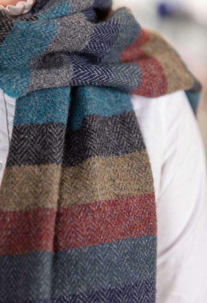Striped Lambswool Scarf from Ireland