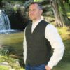 Men's Tweed Vest - Olive Green