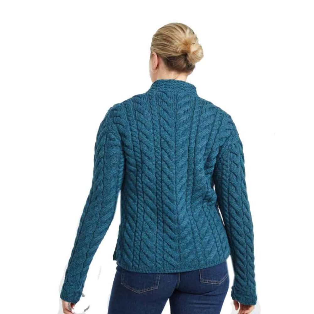 Three Button Sweater For Women - Blue