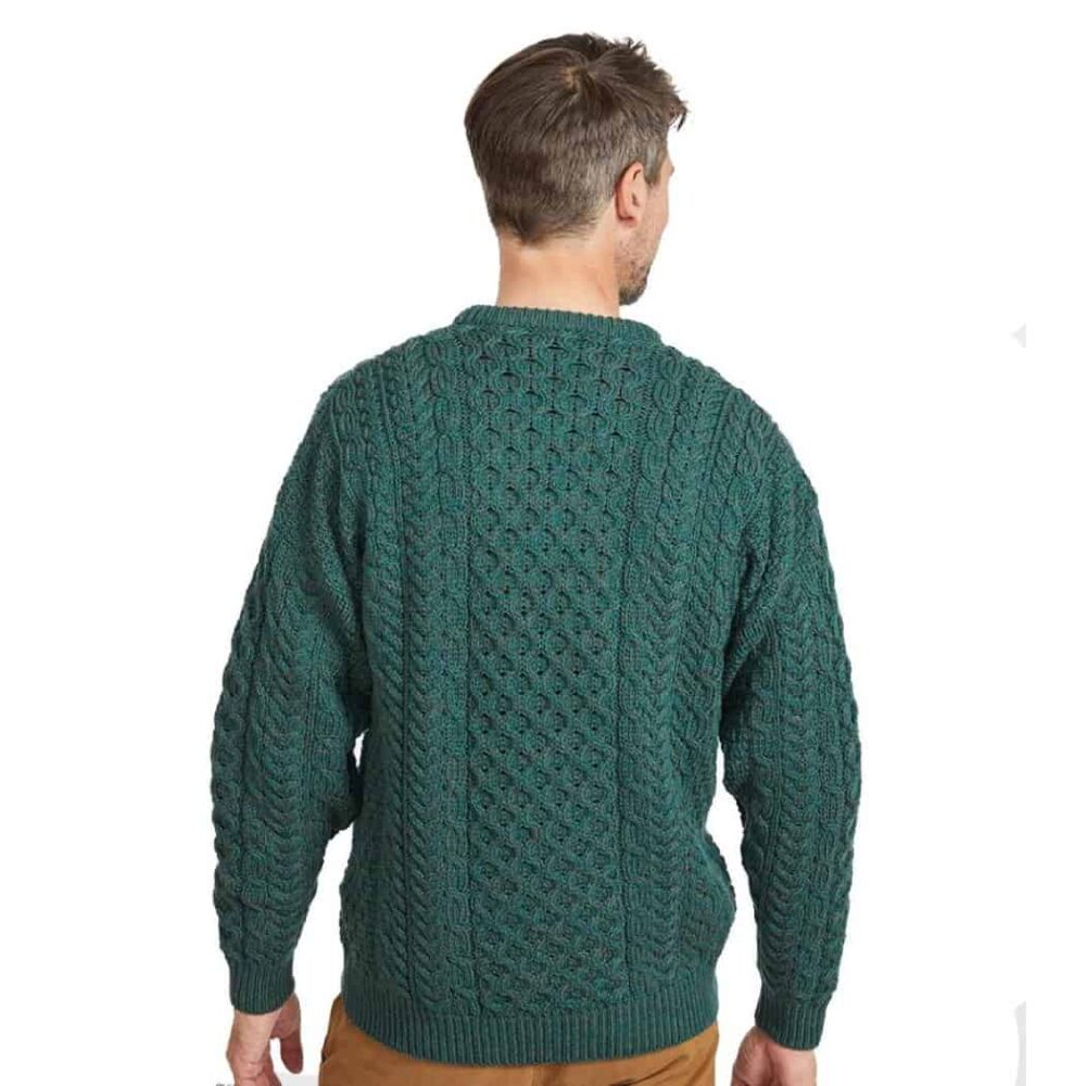 Men's Irish Wool Sweater - Connemara Green
