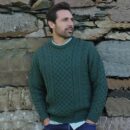 Green Irish Wool Sweater