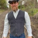 Gray Tweed Vest for Men