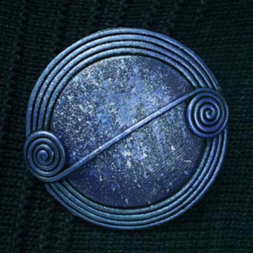 Celtic Scroll Wrap Pin - Blue