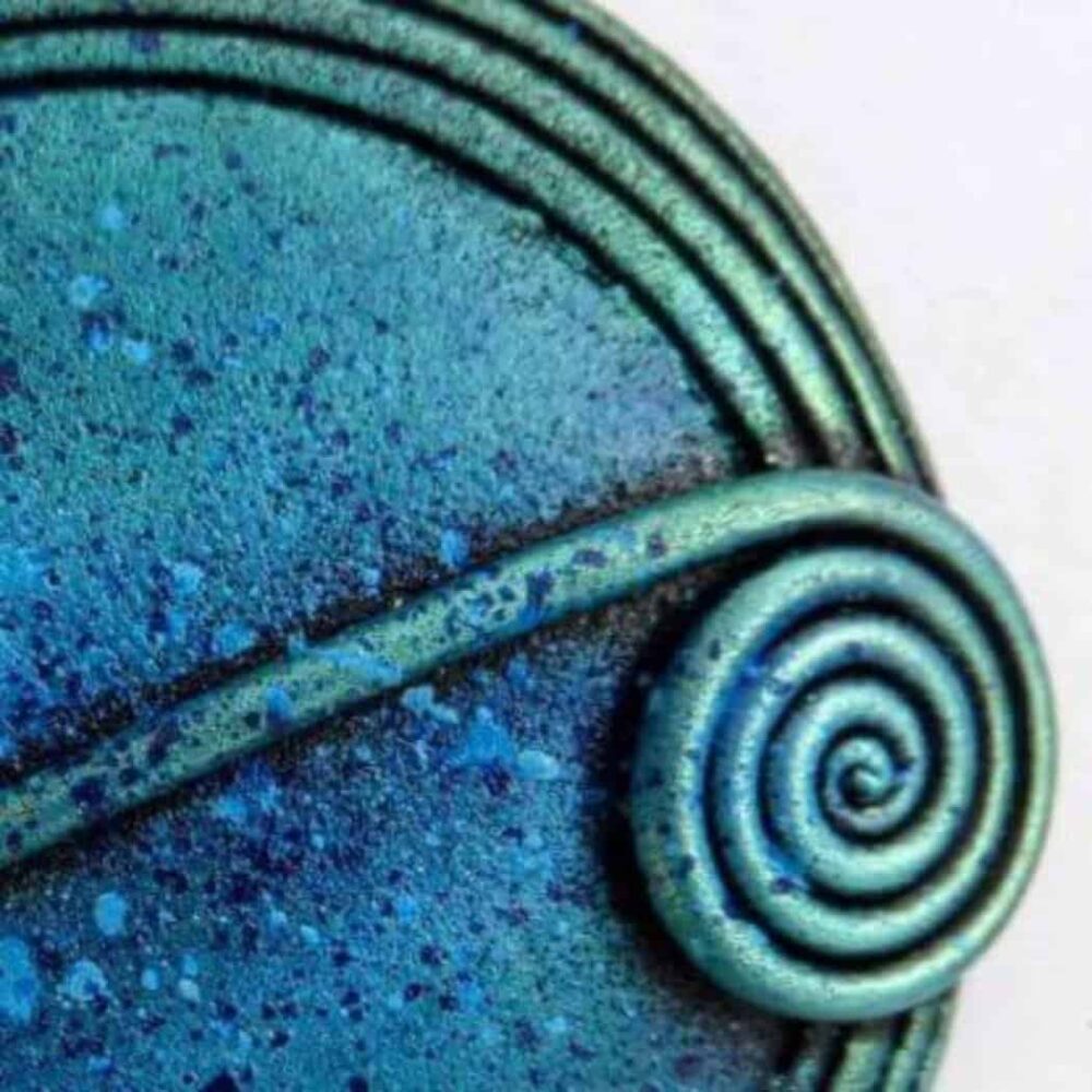 Celtic Scroll Wrap Pin - Blue