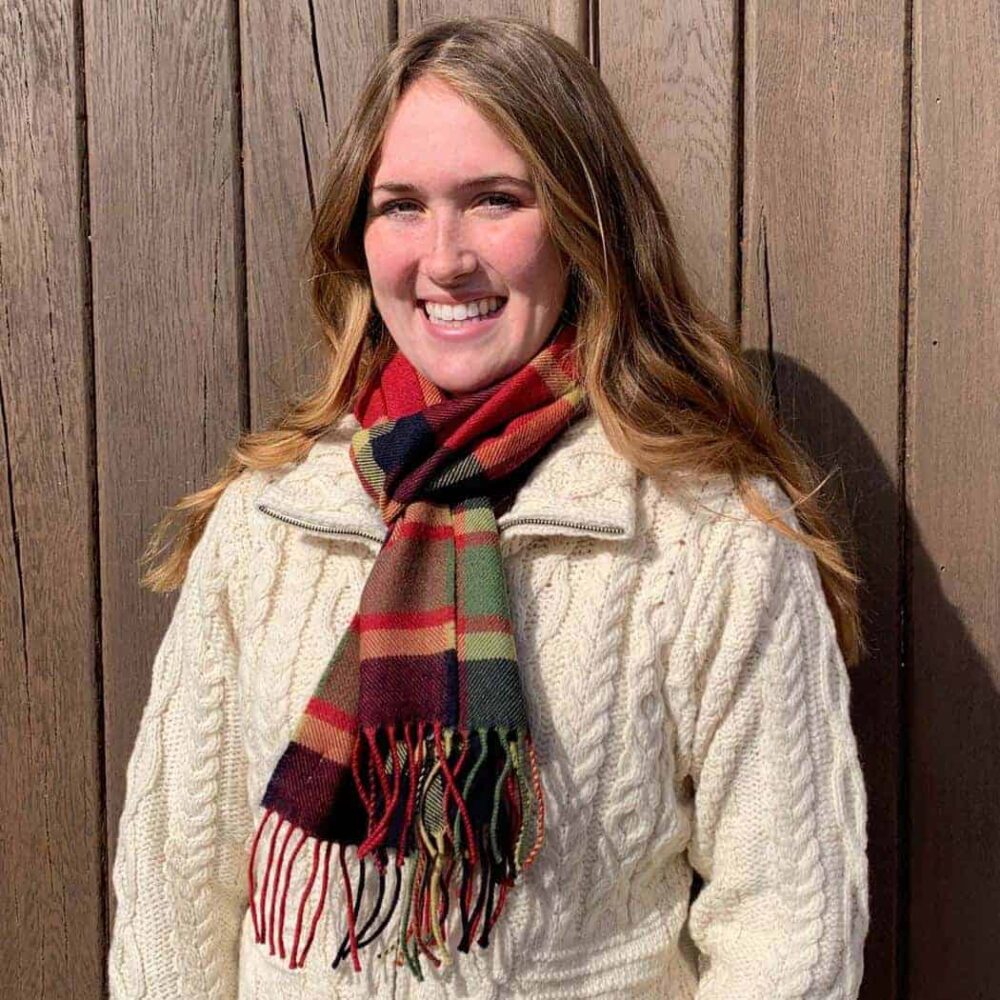 Plaid Lambswool Scarf.