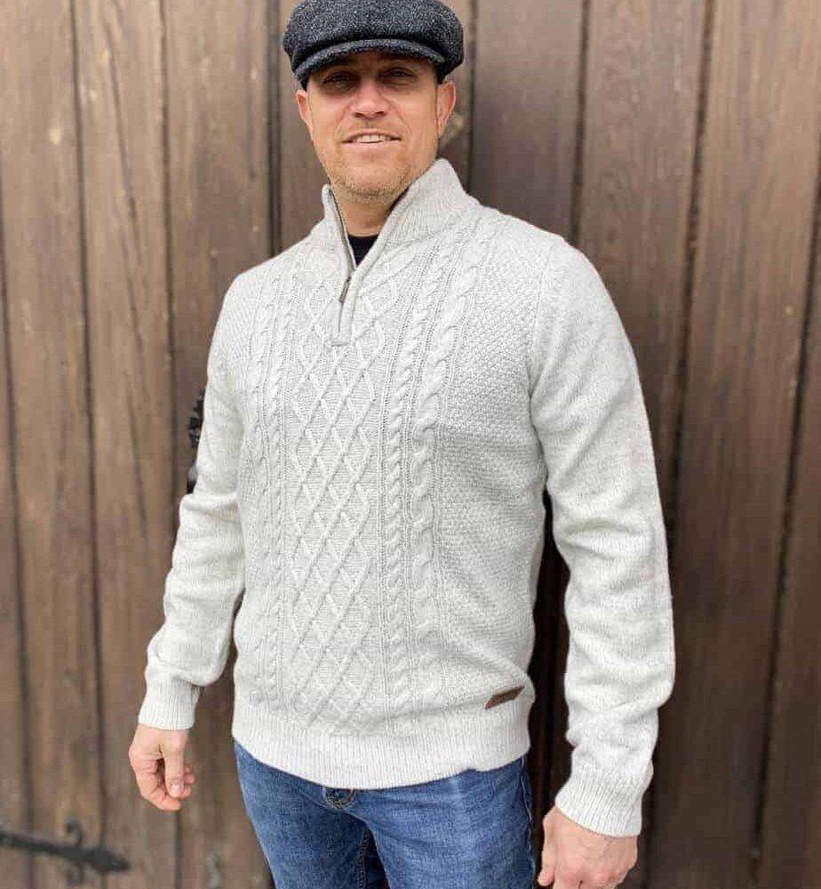 Men's Kinsale Irish Sweater - Winter White