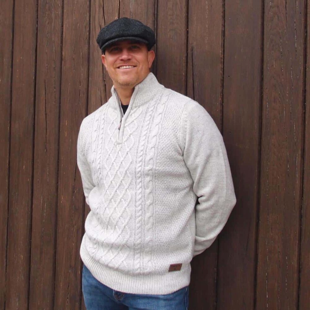 Men's Kinsale Irish Sweater - Winter White