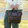 Ladies Elegant Celtic Triskele Knot Leather Handbag - Image 2