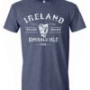 1916 Irish Harp T-Shirt-Blue