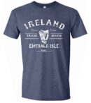 1916 Irish Harp T-Shirt-Blue