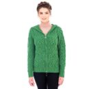 Women's Irish Hooded Cable Knit Cardigan