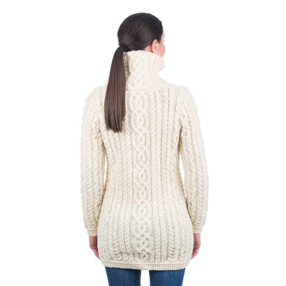Women's Irish Full, Double Zipper Cardigan - Merino Wool