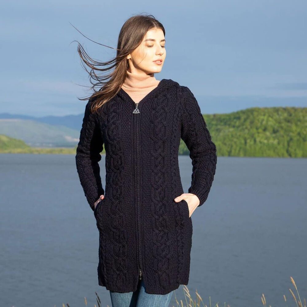 Irish Aran Wool Coat