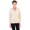 Women's Irish Hooded Cable Knit Cardigan - Double Zipper - Image 4