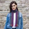 Merino Wool Skellig Scarf For Women - Blue/Purple/Red/Tan