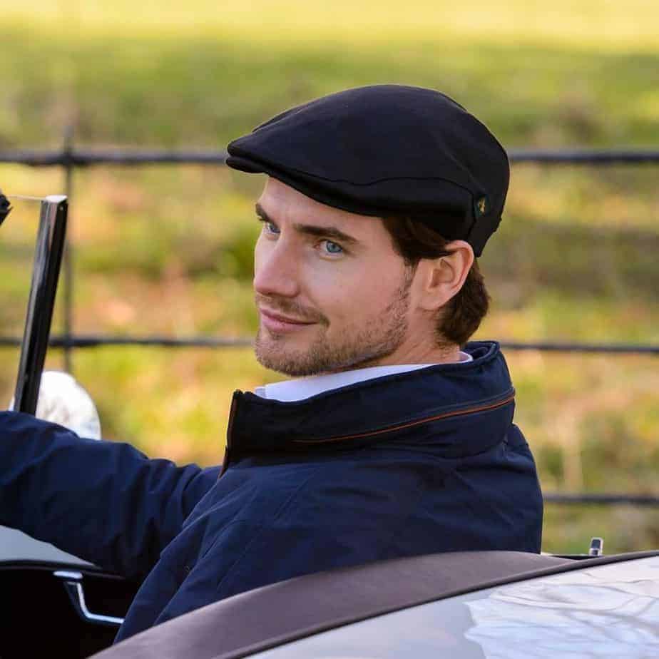 Irish Linen Newsboy Cap | Black