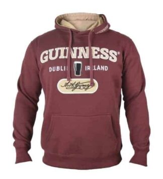 Guinness Hooded Sweatshirt-Burgundy