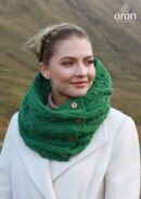 Irish Wool Snood Scarf - Green