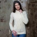Women's Turtleneck Cable Knit Sweater