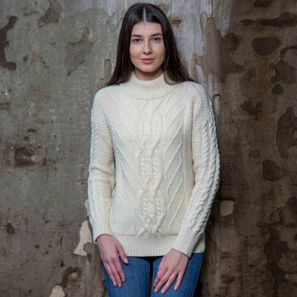 Women's Turtleneck Cable Knit Sweater