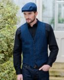 Men's Tweed Vest and Irish Wool Hat - Blue
