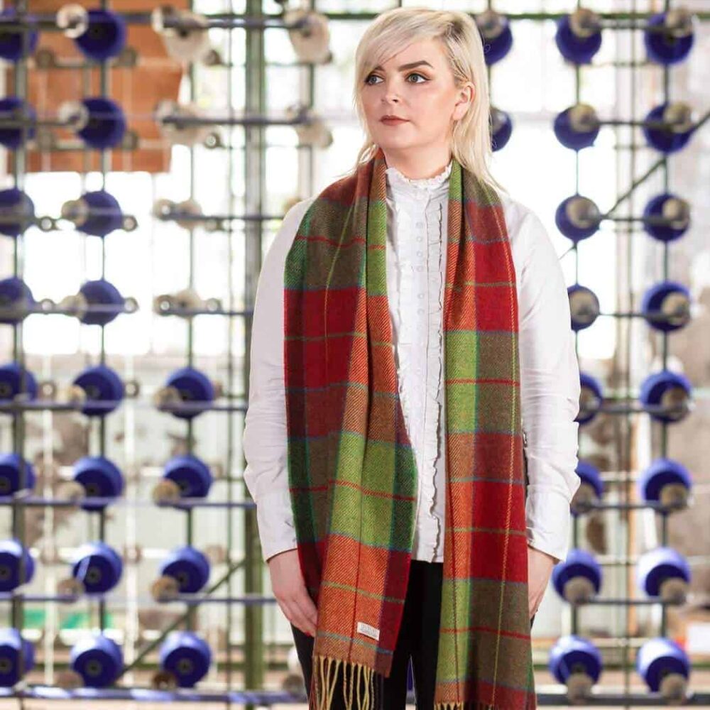 Traditional Irish Wool Tartan Scarf