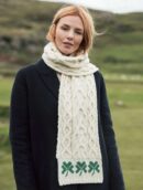 Ladies Irish Wool Shamrock Scarf
