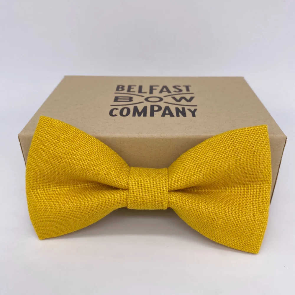 Irish Linen Bowtie-Yellow