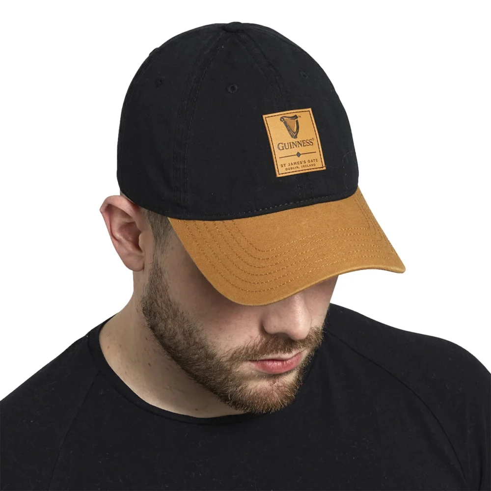Guinness Baseball Cap - Black and Caramel
