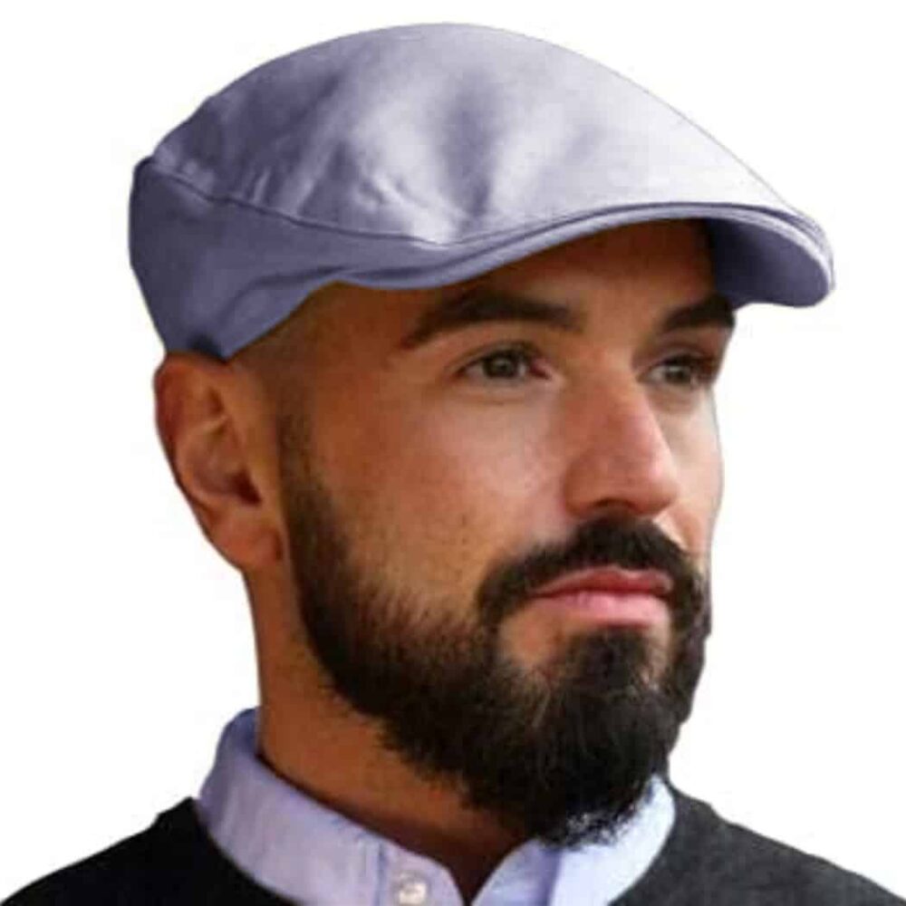 Hanna Hat Linen - Light Blue Gray