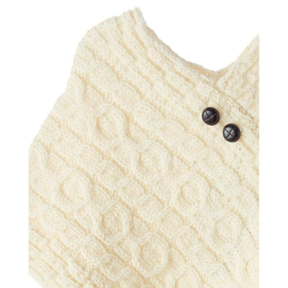 Child's Irish Heritage Wool Poncho - Natural