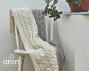 Supersoft Aran Cable Merino Throw Blanket